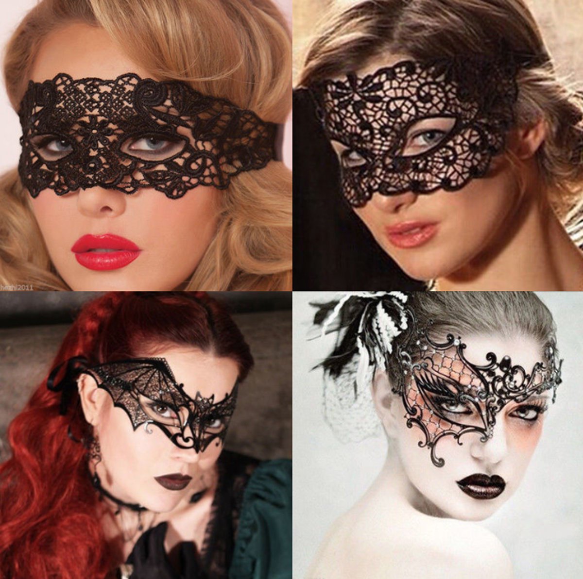 Hiden | Maskerade Bal maskers - Gala - Sexy - Feest - Vrouwen | Zwart